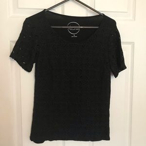 INC Black Top with cut out detailing